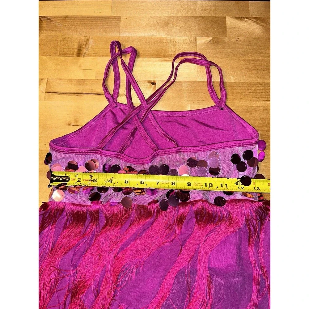 Girls Halloween/Dance Costume Purple with Sequins Size XL child